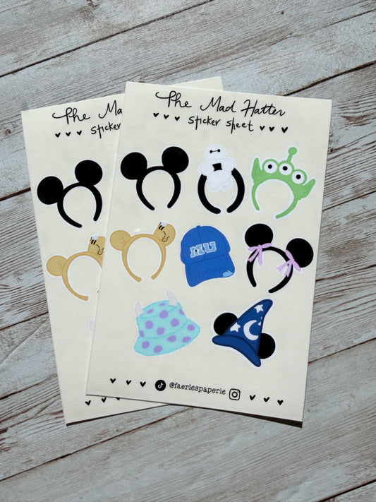 The Mad Hatter Classic Sticker Sheet