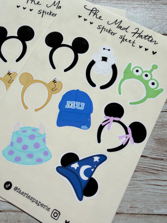 The Mad Hatter Classic Sticker Sheet