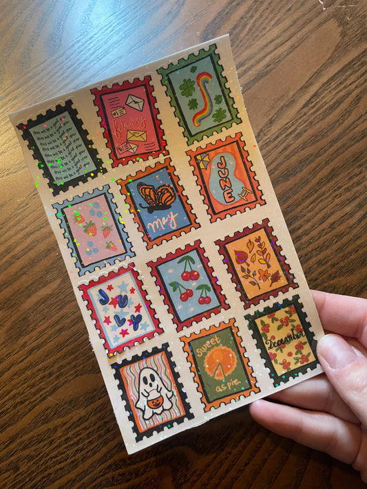 Sending Seasons Stamp Classic Sticker Sheet