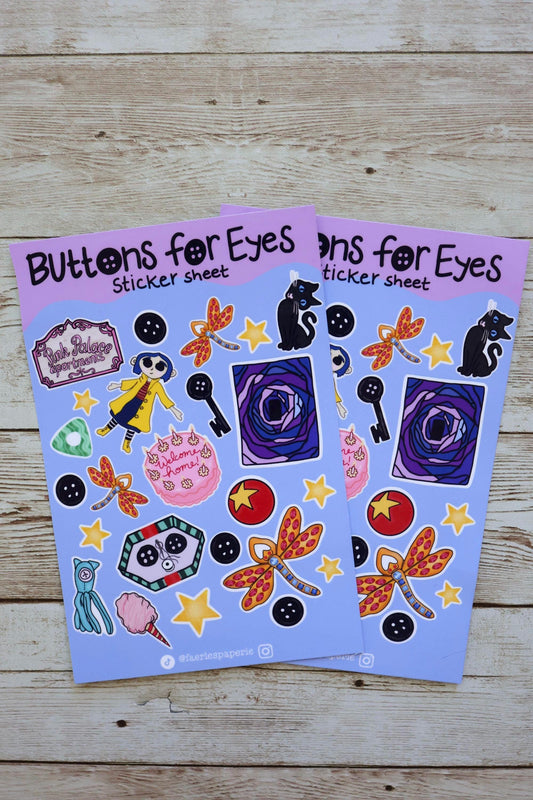Buttons For Eyes Classic Sticker Sheet