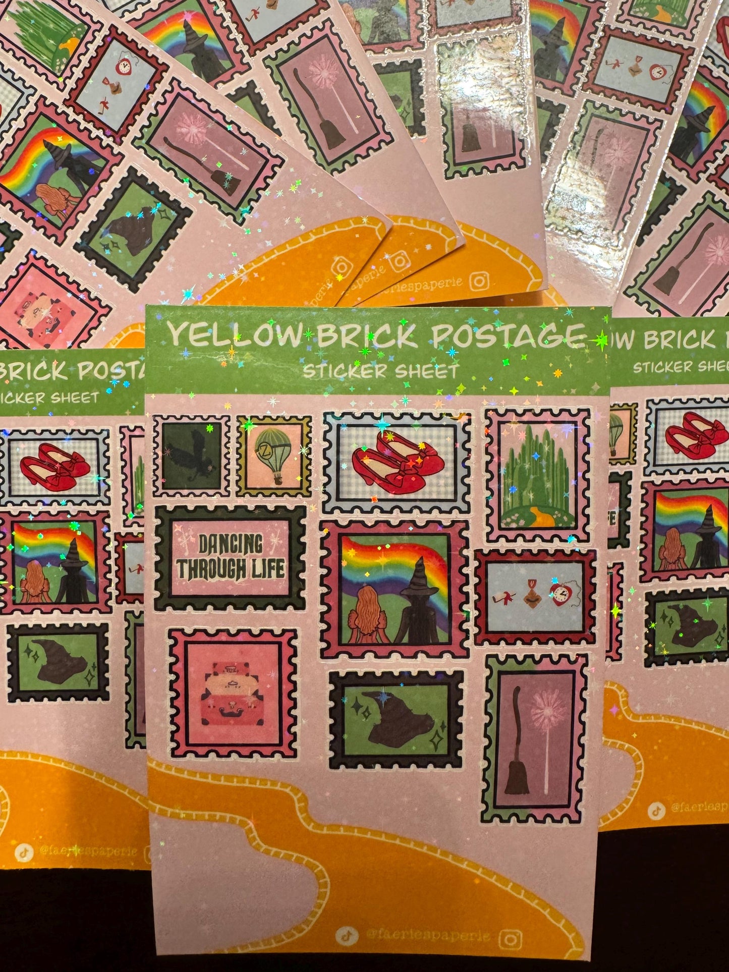 Yellow Brick Postage Classic Sticker Sheet