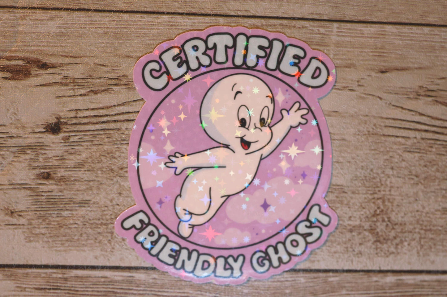 Certified Friendly Ghost Vinyl Sticker