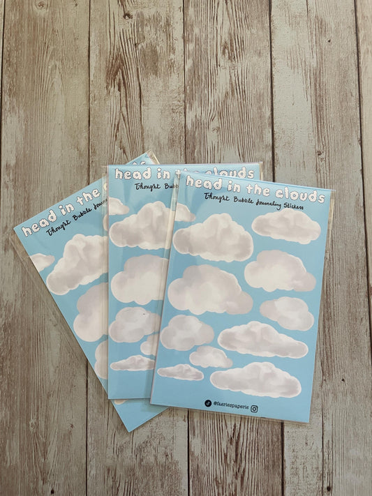 Head in the Clouds Thought Bubble Classic Sticker Sheet